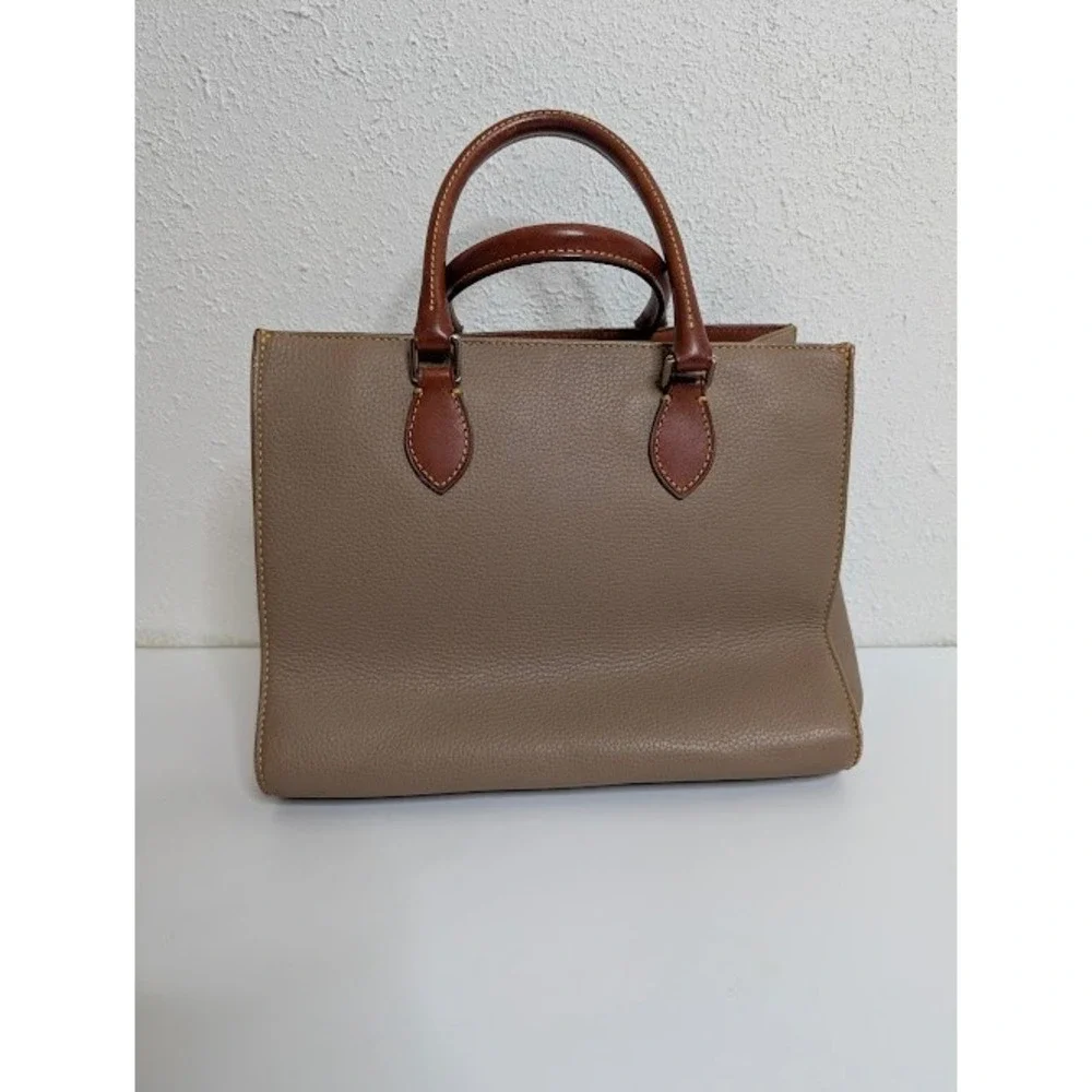 Dooney Bourke Janine‎ Brown Leather Satchel Handbag Purse Pebble